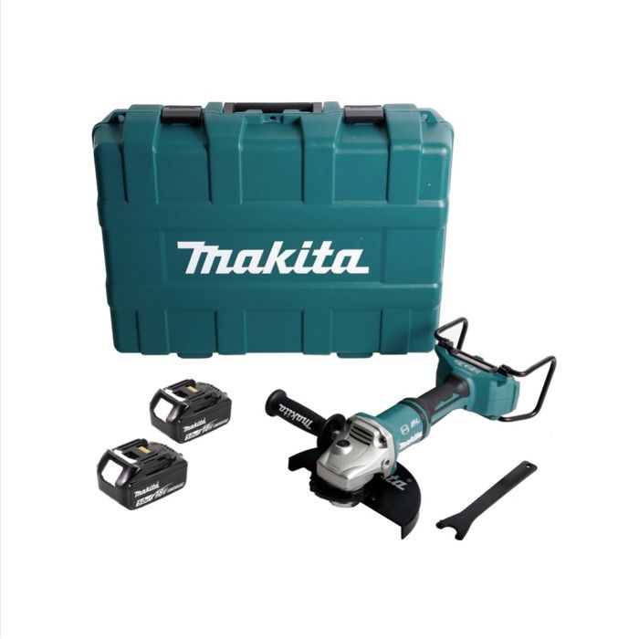 Makita DGA 900 TKX2 Meuleuse d'angle sans fil 36V 2x18V 230mm Brushless + 2x Batteries 5 0Ah + Écrou de serrage rapide ''Ezynut'' + Coffret de transport sans chargeur - vue 2