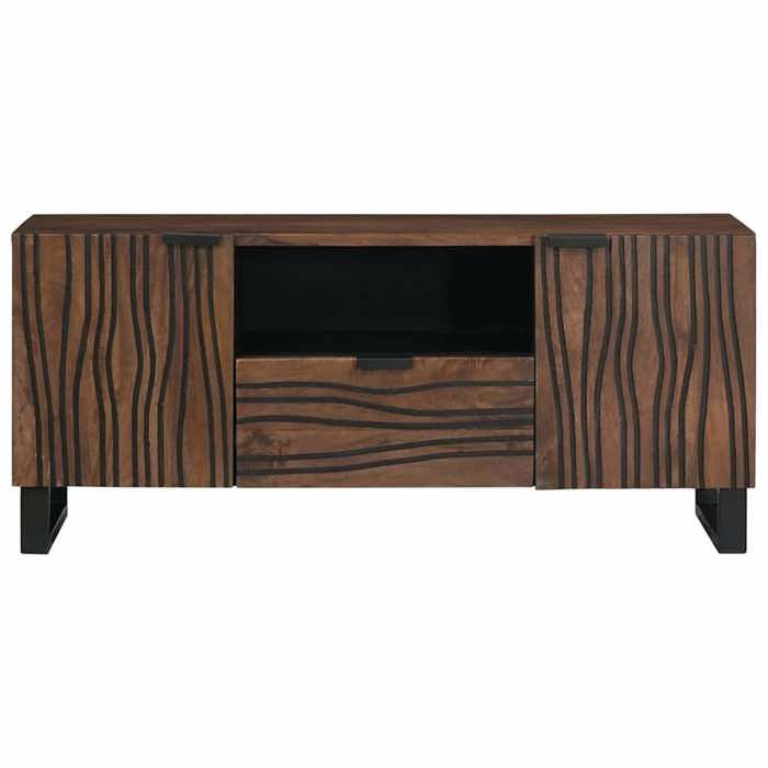 Meuble TV moderne - vidaXL - Tiroir - Noyer - 105x33x46 cm - Bois dingénierie - 2 portes - 1 étagère