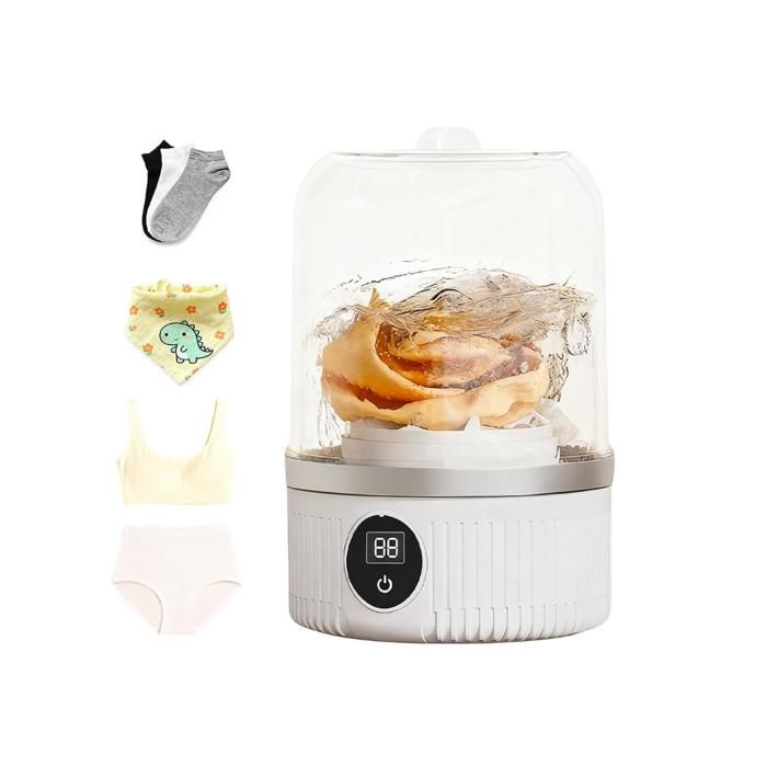 Mini Machine Robe Mini Washing Machine, Portable, Wireless, Rechargeable, Laundry Cup for ...