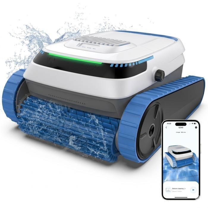 Robot Piscine-AIRROBO sans Fil 5200mAh 120min-3 Moteurs -3 modes nettoyage Automatique/Sol/Mur-Contrôle intelligent via APP