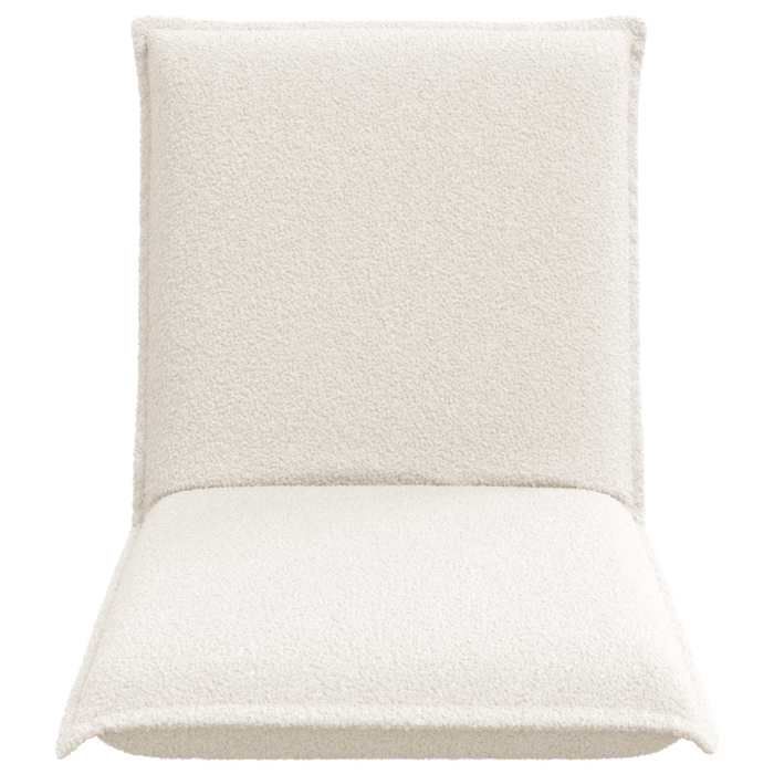 Confortable Fauteuil de sol Crème 54x64x59 cm avec manuel de montage Tissu en laine de mouton__21761