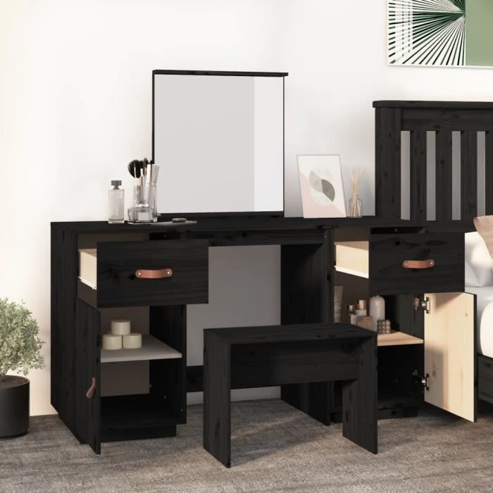Ensemble de Coiffeuse | Table de maquillage | Coiffeuse Maquillage Chêne Sonoma 86,5x35x136 cm