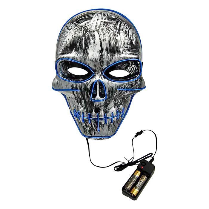 Mask Face Accessory Led Light Up Halloween Mask, Scary Glow Masque