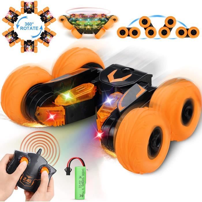 Voiture T l command e avec LED 4WD Stunt Car 2.4GHz 360