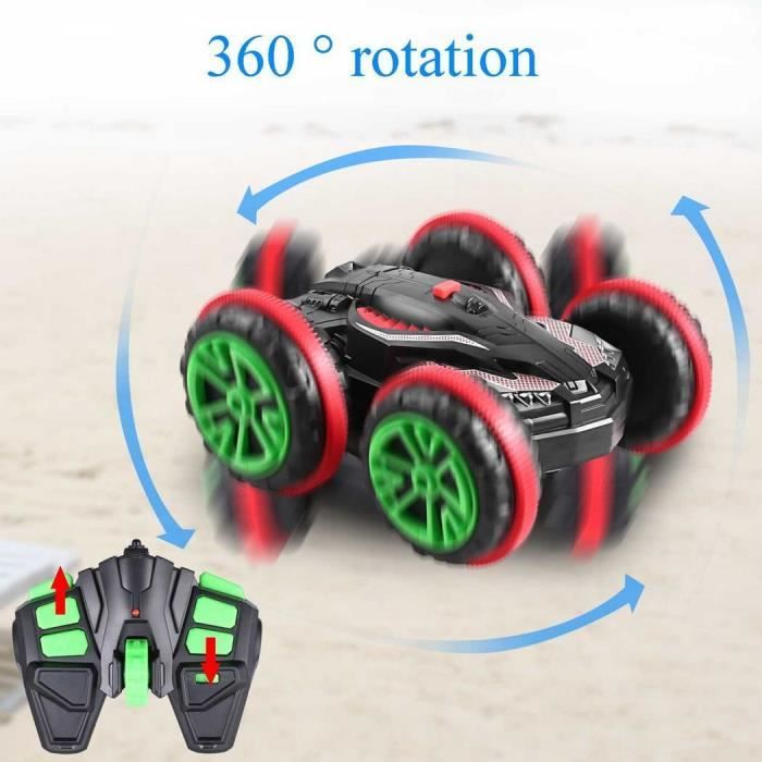 Moto Télécommandée 3T6B 2.4G Double Face avec Flips 360° et Drift Haute