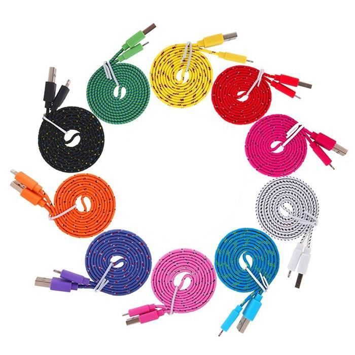 Pack De 4 Câbles USB Tressés Pour IPhone - Charge Rapide 2.4A, Longueurs 1/3/6/10 Pieds