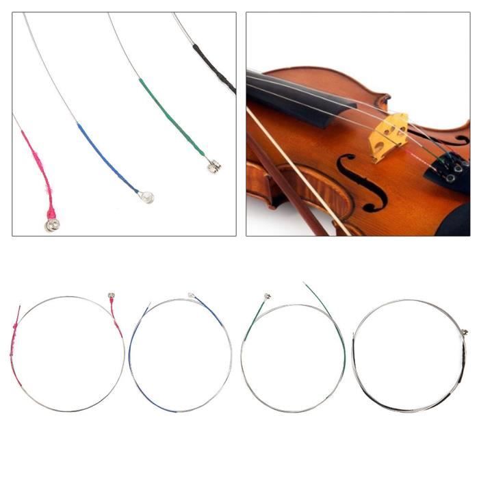 4 Pcs Jeu de Cordes pour Violon De Haute Qualité Mis Fin à Bille Acier 