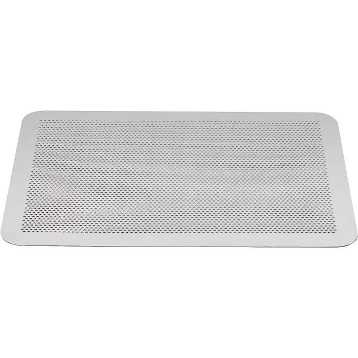 Plaque patisserie plate perforée aluminium 40 x 30 cm