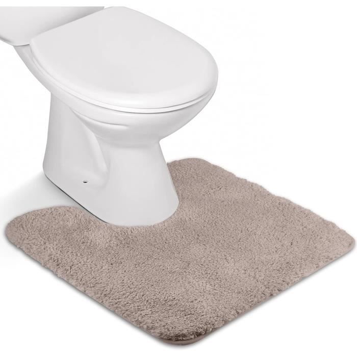 Lot De 3 Tapis De Bain Antidérapants APOMOONS – Microfibre Absorbante, Forme U Et Rectangulaire, Couleur Gris