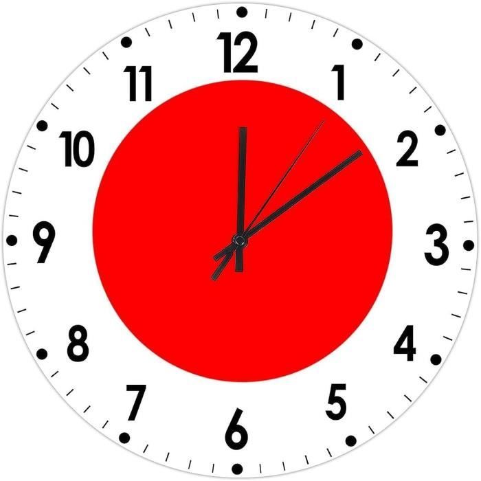 Horloge Murale Japonaise 30 5 Cm Silencieuse En Pvc Sans Tic Tac