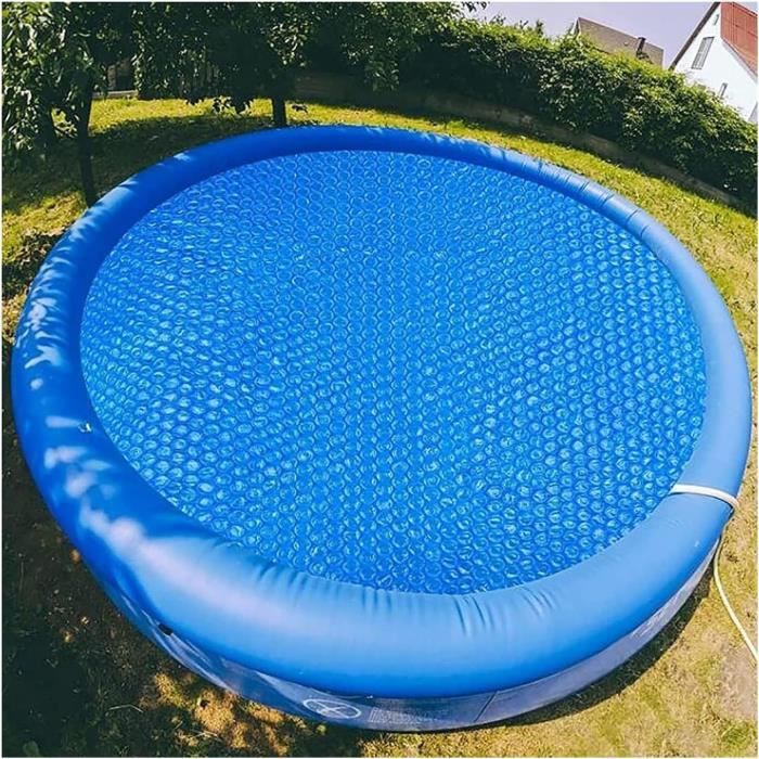 Coussin D'air De Piscine XXL 120 X 120 Cm - Bleu Ciel - Rond