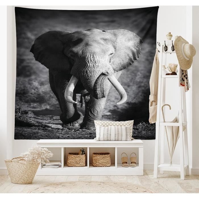 L'Éléphant Tapisserie, La Faune Exotique Elephant, Décoration