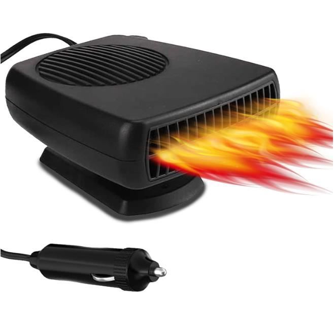 Version Purifiée De Chauffage De Voiture 12 V/24 V 150 W, Désembueur De Dégivreur De Ventilateur De Refroidisseur De Chauffage Rapide Portable TOTMOX 2-en-1, Chauffage D'allume-cigare