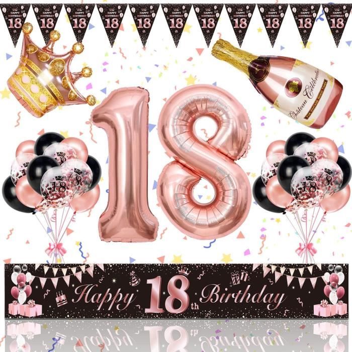 Décoration D'Anniversaire 18 Ans Pour Fille Et Femme - Guirlande De