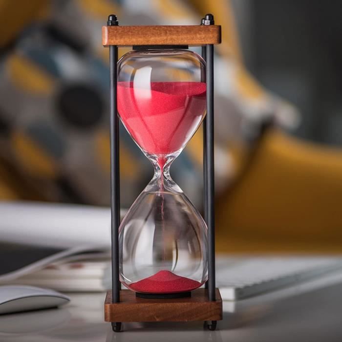 Sablier Sablier 30/60 Minutes, Horloge De Sable en Bois, Montre De Sable 30/60 Min