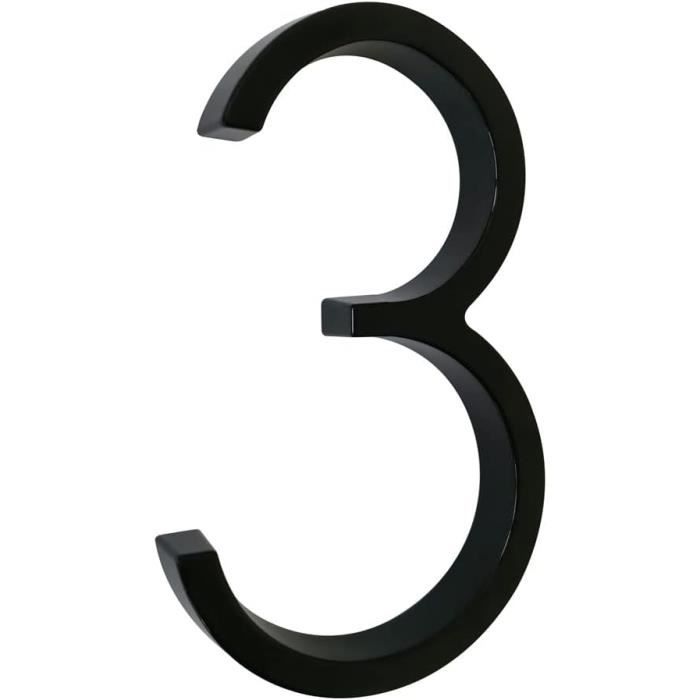 Numéro De Rue à Visser Aluminium 10 X 4 Cm N°5