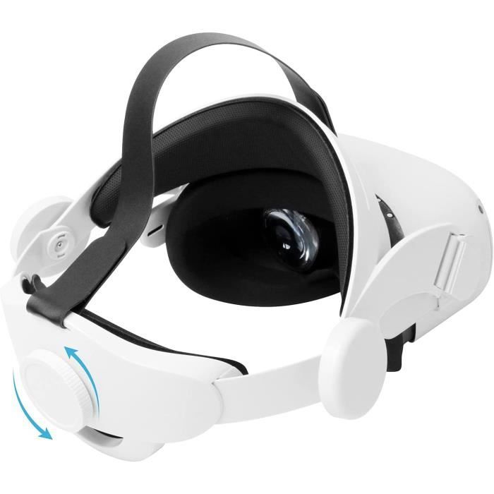 Sangle De Tête Réglable Et Confortable Pour Casque Meta Quest 3S - En Cuir Synthétique, Pliable, Pour Un Meilleur Soutien En VR - 6