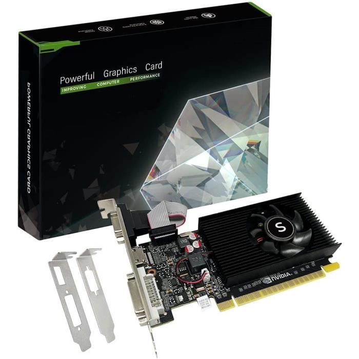 Nvidia GT 210 1Go DDR3 64 bit Low Profile Graphics Card HDMI DVI VGA Video Card PC for Small Form Factor GPU DirectX 10 A103 Cdiscount Informatique