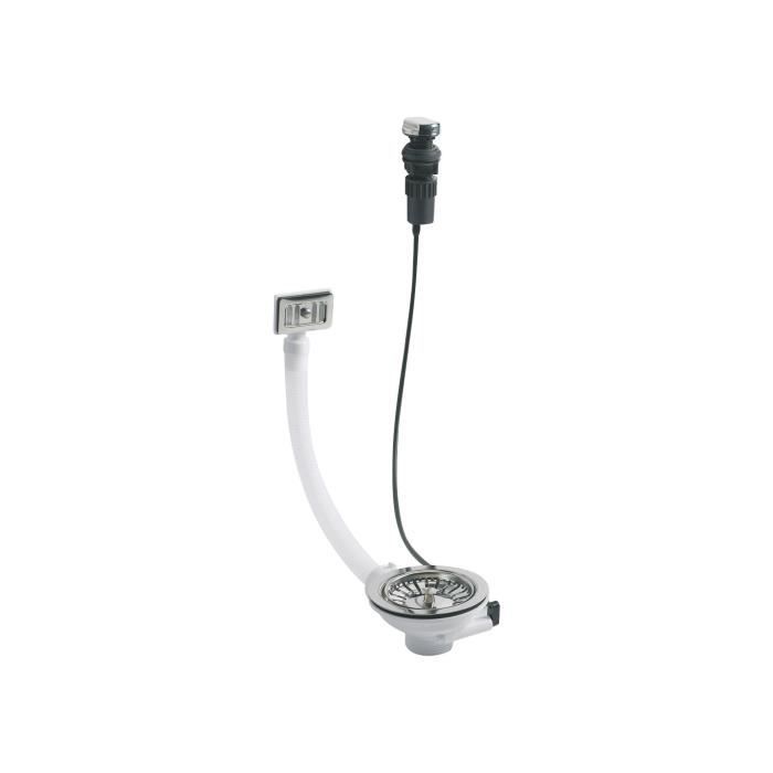 Valentin Bonde Automatique A Panier Avec Trop Plein Pour Evier 1 Cuve O90 Mm Achat Vente Siphon De Lavabo Valentin Bonde Automatique Cdiscount