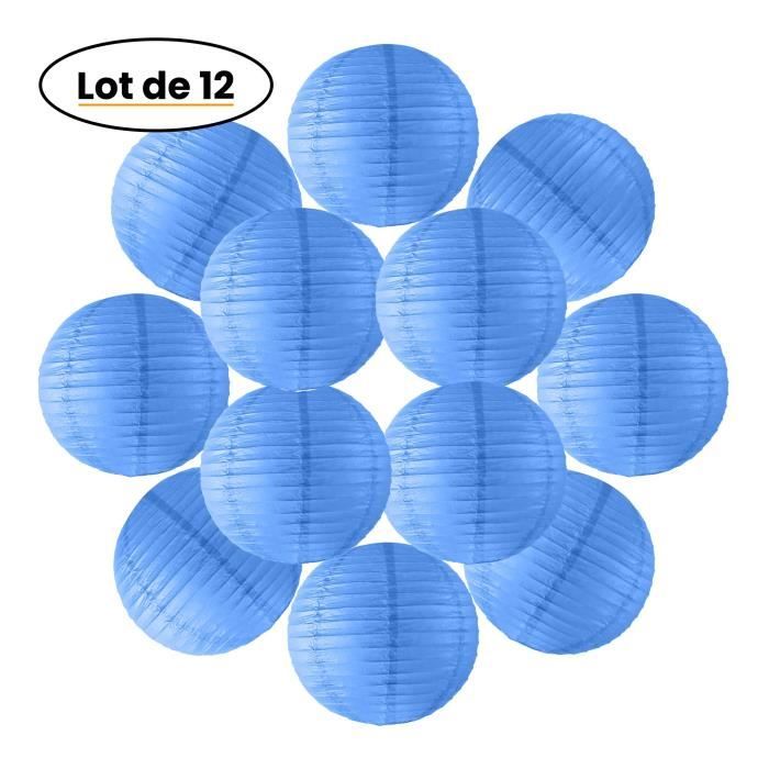 Empirical four times Develop 12x Lanterne Papier 30 cm Bleu Roi - Suspension Boule Papier 30 cm (12'')  type Lanterne Japonaise pour Decoration Mariage - 12 - Cdiscount Maison