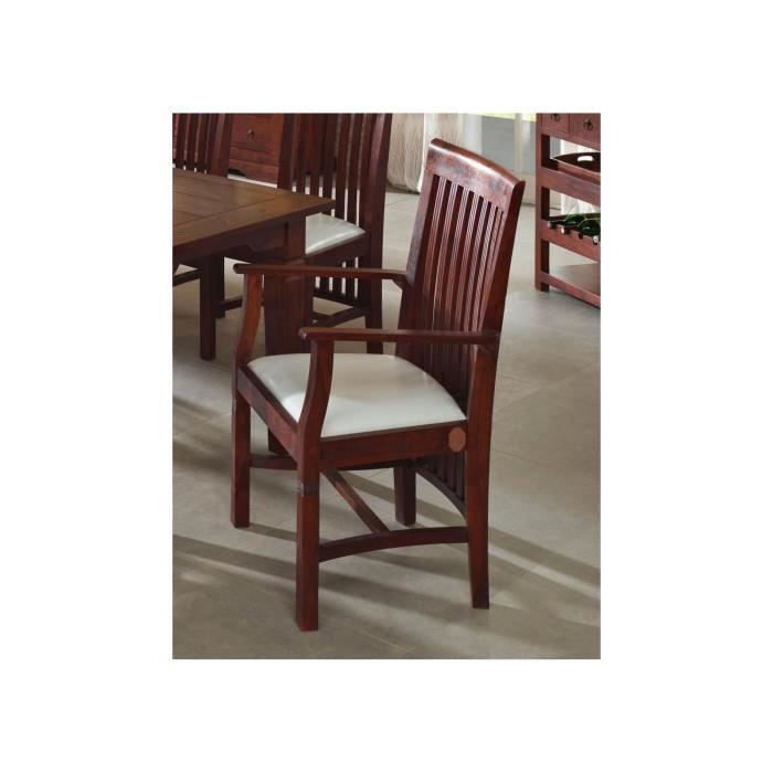 fauteuil bangalore - bois massif d'acacia laqué (nougat) - style colonial - oxford #2