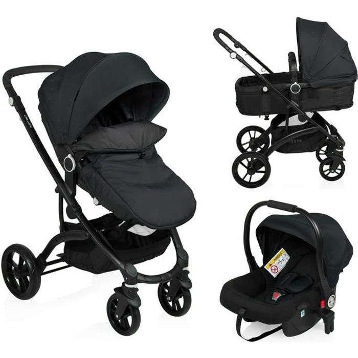 Little World Poussette 3 en 1 City Walker Noir LWST003-BK