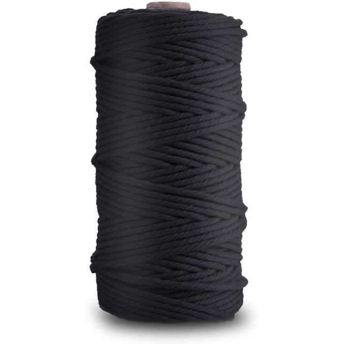 Corde spéciale B1 ø2mm 100m retardateur de flamme noir