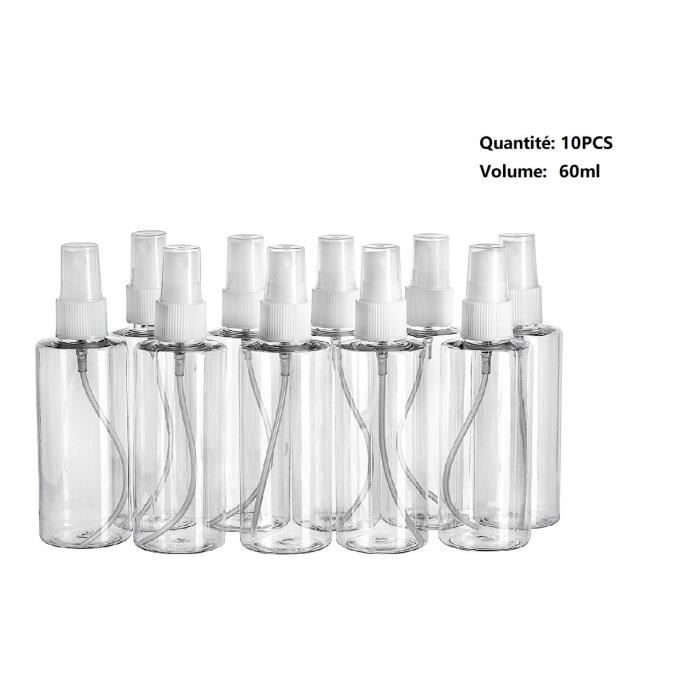 Lot De 4 Flacons Pulvérisateurs Transparents - Brumisateurs De Voyage En Plastique