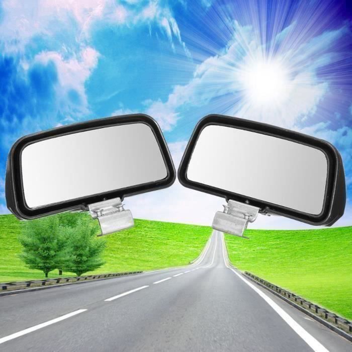 2 Rétroviseurs D'angle Mort 360° Pour Voiture, SUV, Camionnette - Miroir Grand Angle Réglable Avec Adhésif - 5