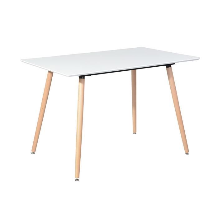 Table De Salle à Manger Moderne Avec Plateau En Mdf Et Pieds