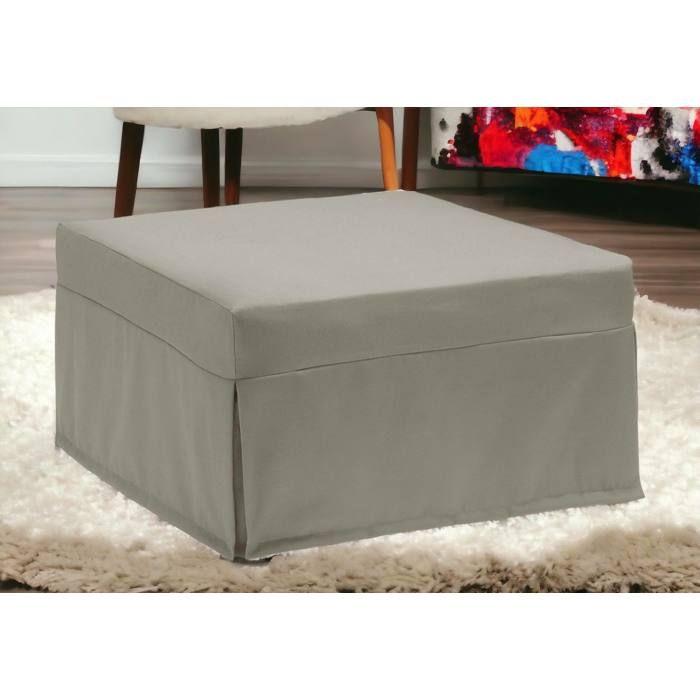 Dmora - Lit pliant Ancilla 80x80h45 cm gris tourterelle Panneau effet bois et Polyester