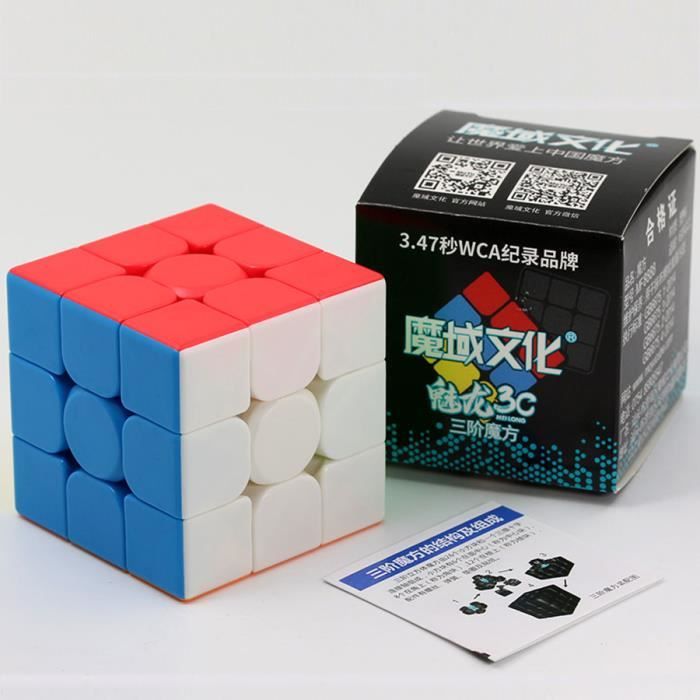 MOYU Meilong Speed Cube 3X3 Magic Cube de Vitesse sans Autocollant