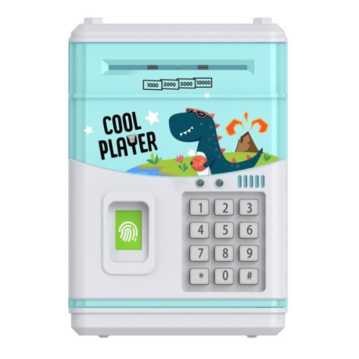 Tirelire électronique - Enfants - Bleu - 13.1x13.8x19.3cm - Matériaux de haute qualité - Coffre-fort sécurisé - Maison
