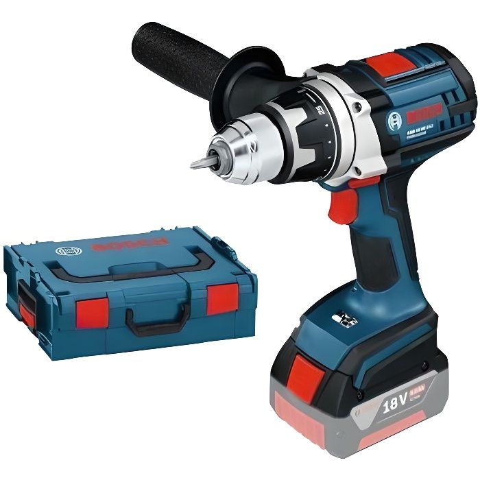Bosch Professional 18V System Set visseuses sans-Fil GDX 18V-200 et GSB 18V-55 sans batterie, dans une L-BOXX Bleu