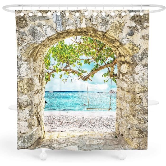 Rideau Coulissant Photo Sur Mesure - Motif Mer - Impression Photo - Jaune - NEUF