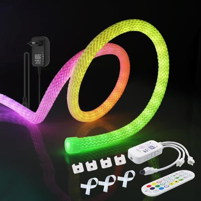 5V Bande Lumineuse Led Néon, Bande De Pixels Led Avec Contrôle Wifi App ...