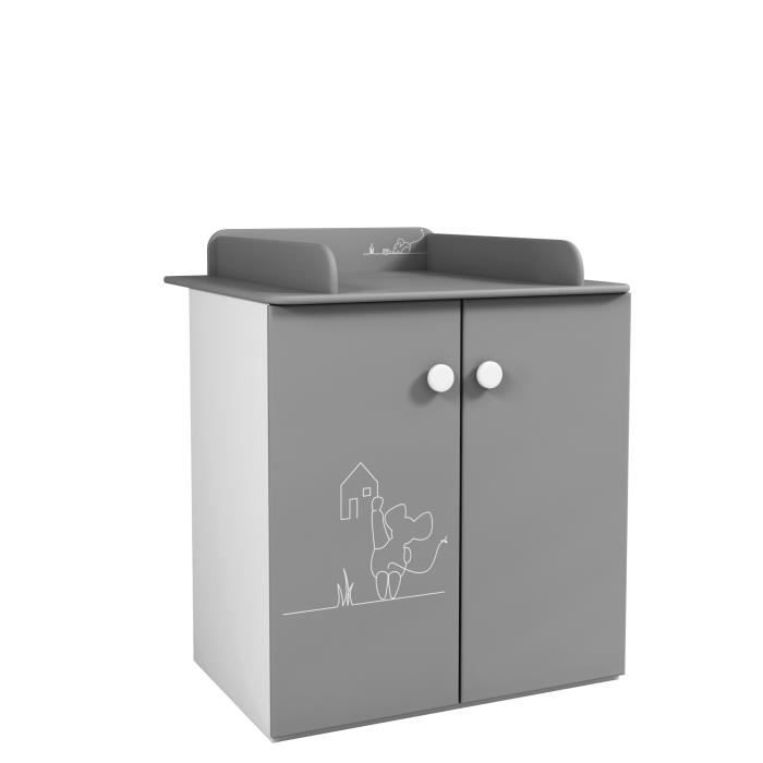 Petite Souris Commode Table A Langer Gris Achat Vente Table A