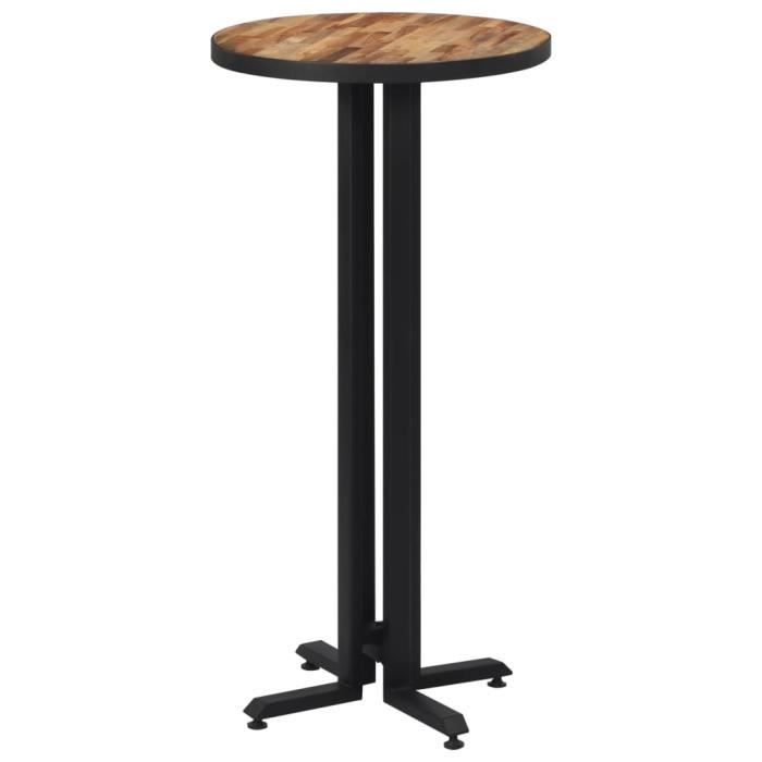 mange-debout - table de bar - table haute - table de bar ronde ø55x110 cm teck de récupération massif - ean 7059042302163