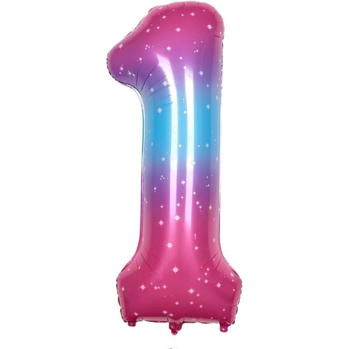 Ballon Chiffre 1 Helium Ballon Anniversaire Coloré Chiffres 1 Ans