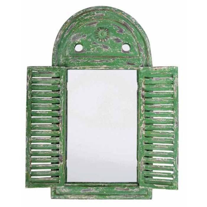 Miroir Louvre Vert Patiné 75 cm