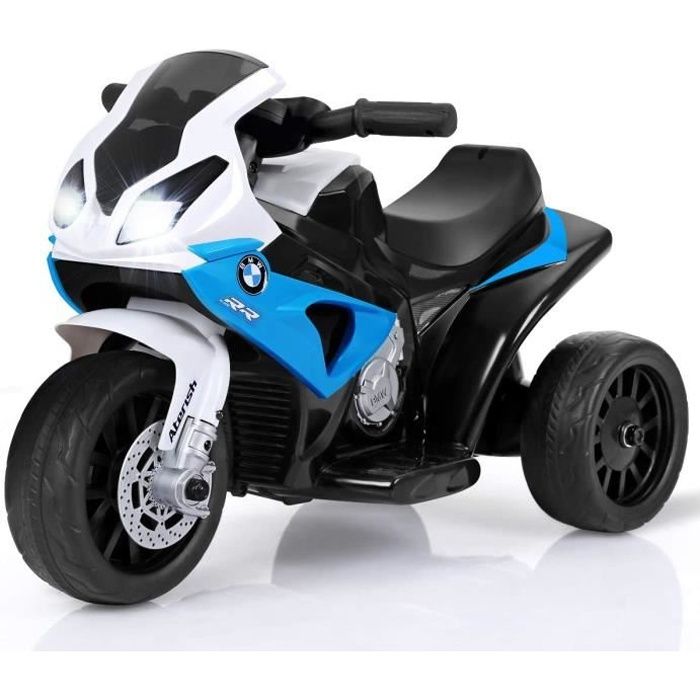 GOPLUS Moto Électrique Enfant 12V, Phare à LED et Musique, 3-5 km/h,  Véhicule Électrique pour Enfants 3-8 Ans, Charge Max 25KG2 Roues  Auxiliaires Inclus (Noir) : : Auto et Moto