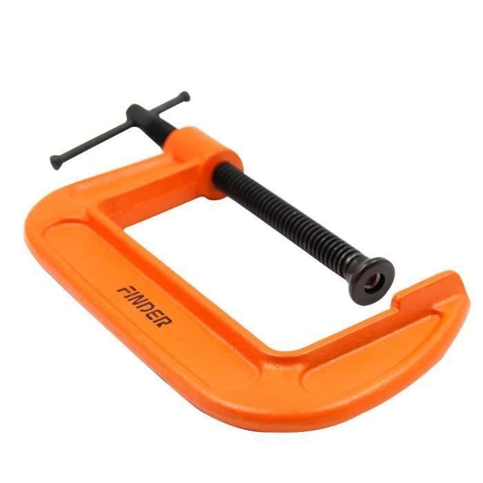 WOOWOOD Lot De 2 Pinces En C [Extrêmement Robustes] I Pince à