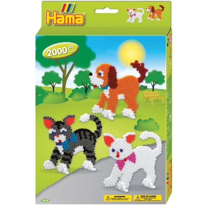 Hama Boite De Perles Moyennes Le Chien Et Les Chats Achat Vente Jeu De Perle A Repasser Cdiscount