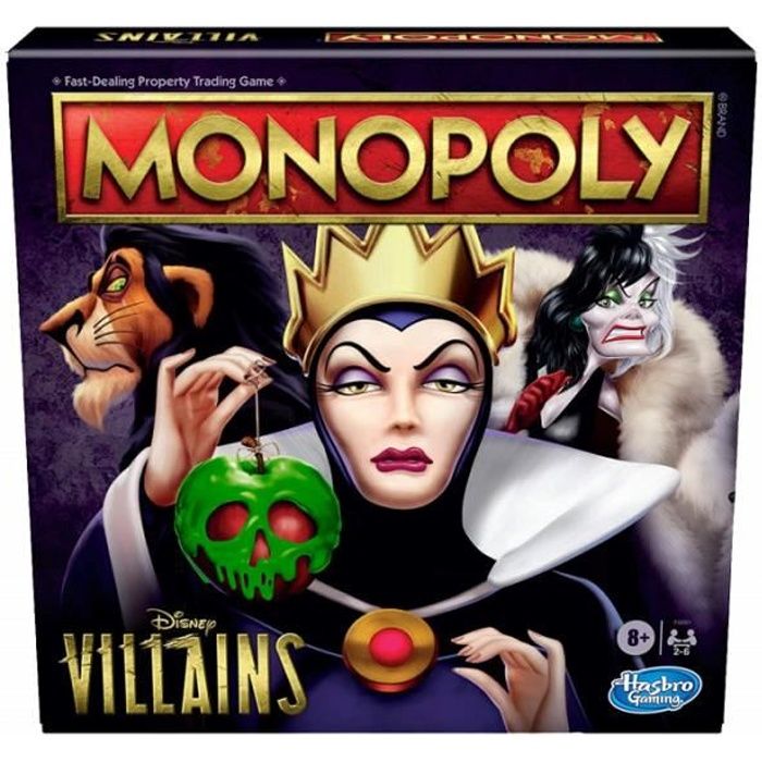 MONOPOLY - édition Disney Villains - Jeu de plateau - à partir de 8 ans