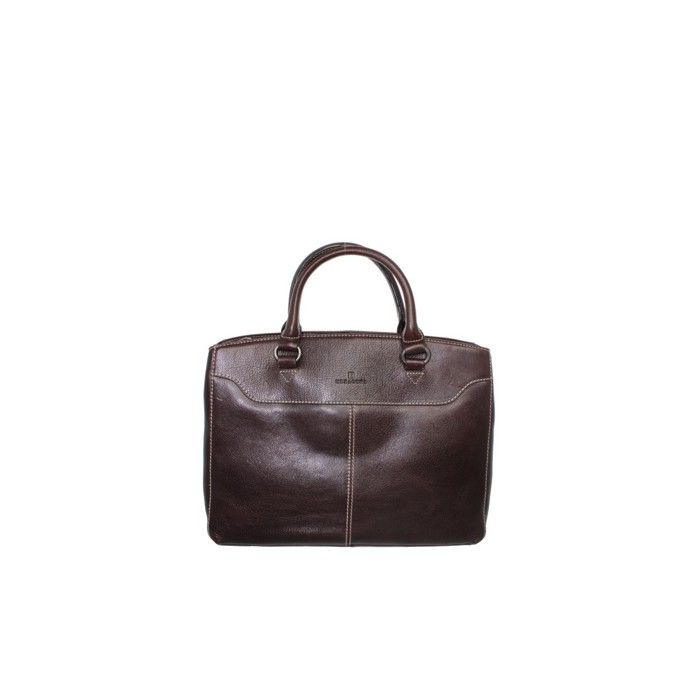 Sac A main Hexagona en cuir Ref 37602 Marron Foncé 35*11*26