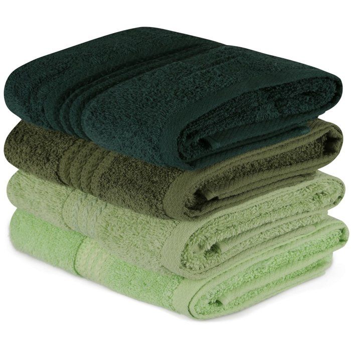 Lot de 4 serviettes de toilette 50 x 90 cm