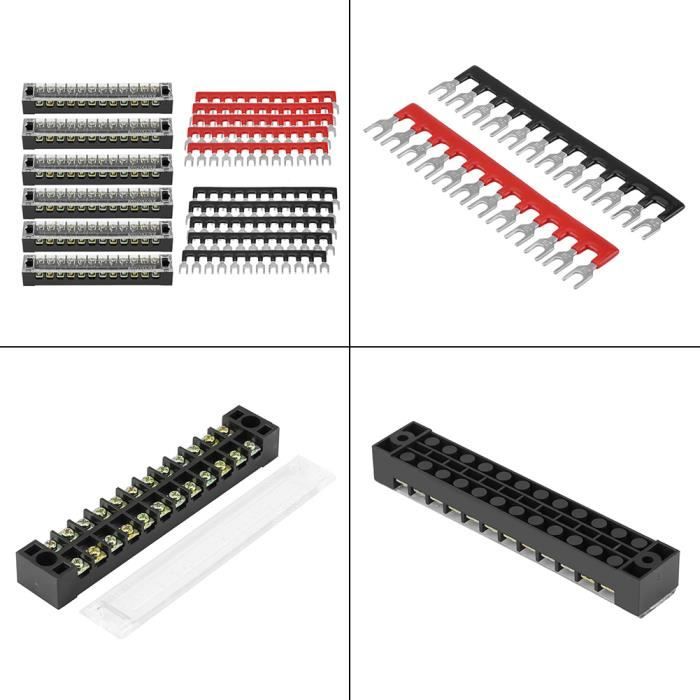 Bornier à Vis 12P Doubles Rangées 600V 25A - Uxcell - Neuf D'origine (Chine)