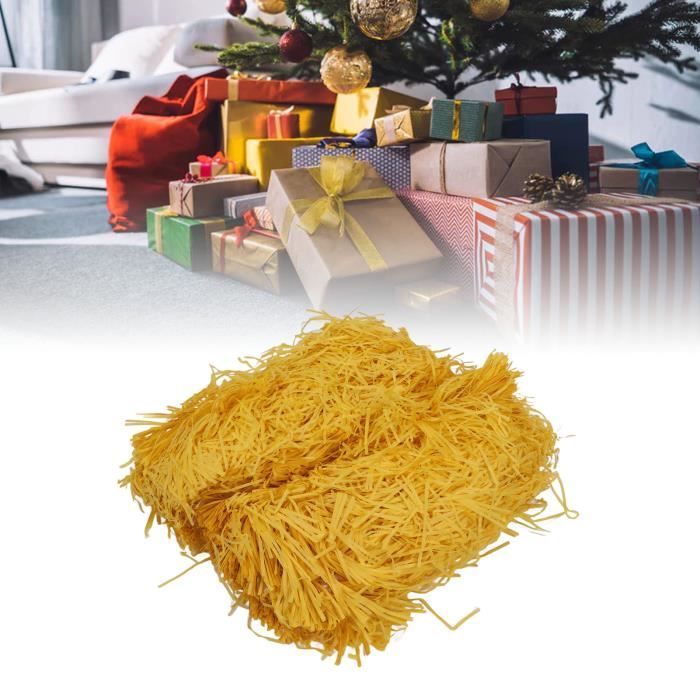 Raphia Pailleté Pour Emballage Cadeau - 100 G, Couleurs Variées, Léger, Réutilisable, Pour Noël, Anniversaire, Mariage