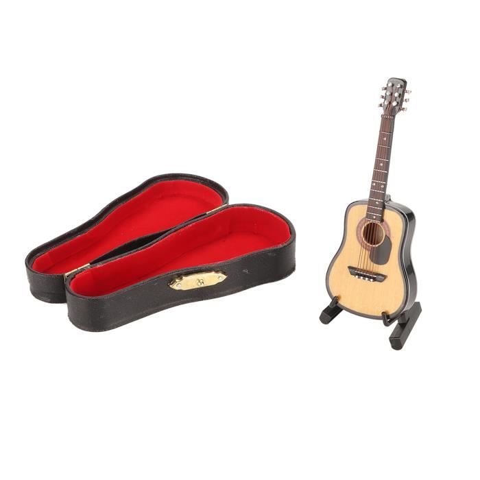 Réplique Miniature Guitare Steve Lukather Music Man Luke – 25 Cm – Support Et Boîte Inclus – Décoration Musicien