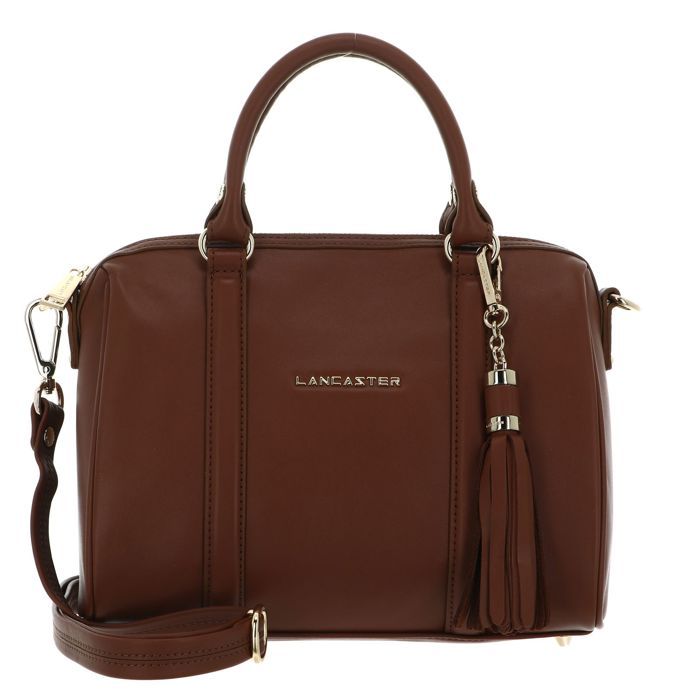LANCASTER Sac a main marron en cuir pour femme Mademoiselle Ana Duffle Bag M Camel 250543 marron Cdiscount Bagagerie Maroquinerie